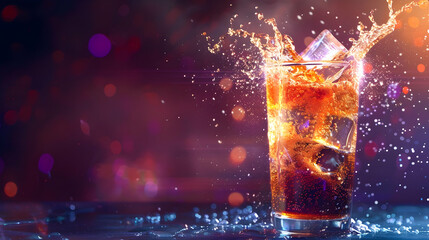 Dark Drink Splash Illustration