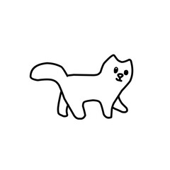 Obraz premium Cute Cartoon Cat Vector Icon