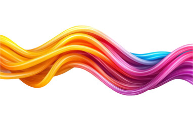 Colorful Wave Design on Transparent Background