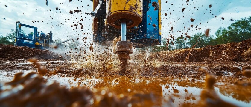 Managing drilling mud discharge in artesian well projects.