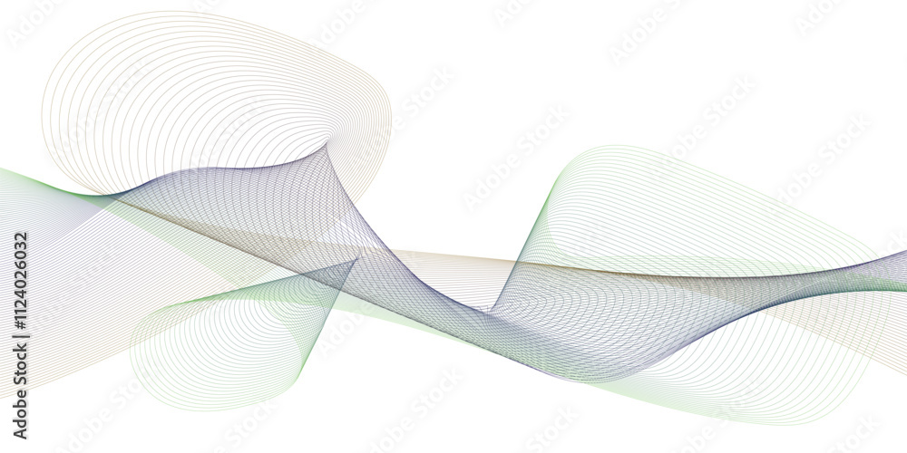 Poster vector wave lines smooth flowing dynamic background for concept of technology. abstract vector color