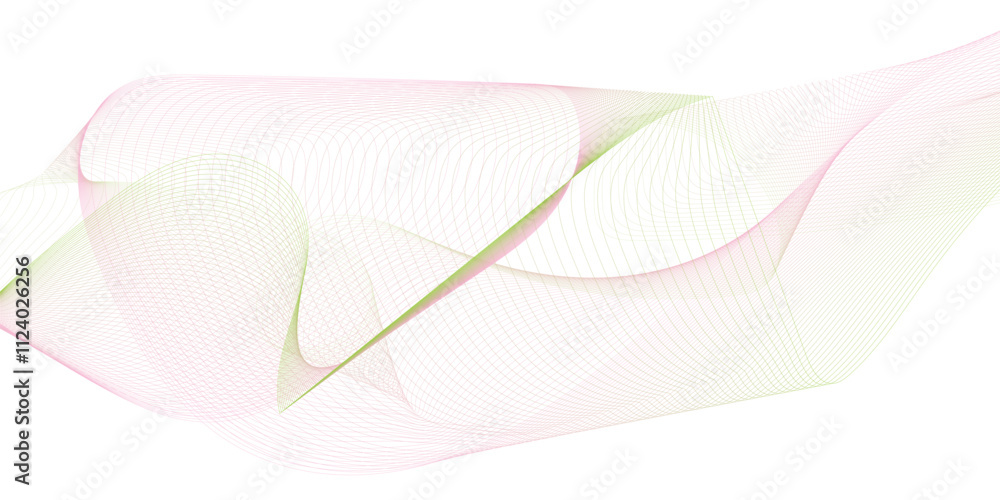 Poster vector wave lines smooth flowing dynamic blue purple pink gradient isolated on white background for 