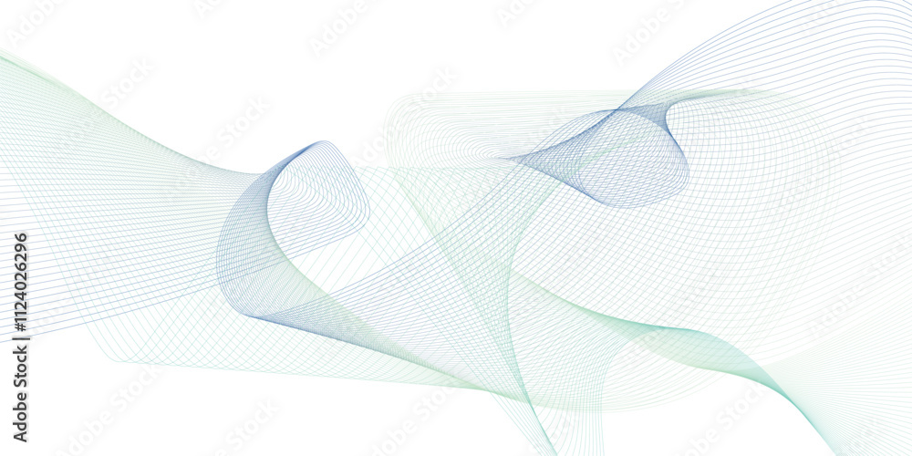 Poster vector wave lines smooth flowing dynamic background for concept of technology. abstract vector color