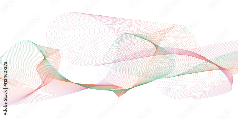 Poster abstract wave digital element for certificate design. curved wavy lines design. abstract vector colo