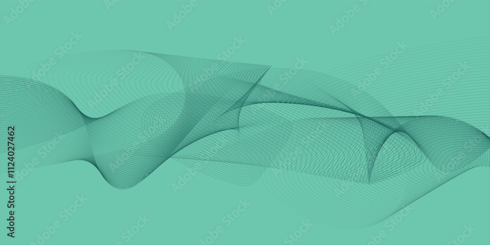 Poster abstract wave digital element for certificate design. curved wavy lines design