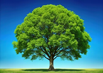 Obraz premium American Sycamore Silhouette Front View PNG Alpha Channel