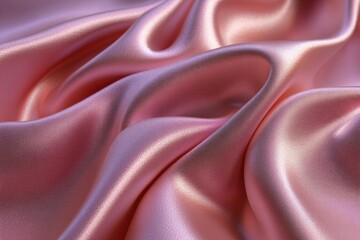 Fototapeta premium Luxurious blush pink silk fabric, softly draped. Perfect for fashion, beauty, or luxury product backgrounds.