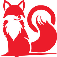 Red fox Vector Isolated on white background vector illustration. Stock vector. Red fox cartoon vector illustration. Wild Animals Icon. Funny red fox collection. Red Fox Color Icon For Book.