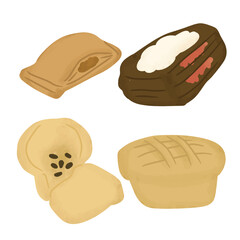 Various pastry clipart set drawing menu