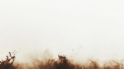 Obraz premium Abstract image featuring dark splashes against a light background, suggesting movement and energy.