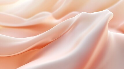 Obraz premium Abstract Peach and White Draped Fabric Texture