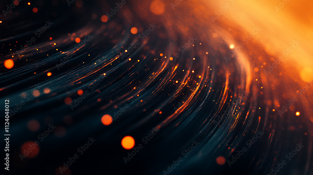 Aufkleber dynamic bokeh waves abstract setting digital artwork vibrant environment close-up view motion concep