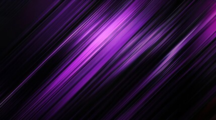 Fototapeta premium Abstract elegant purple and black diagonal striped background with subtle gradient highlights, evoking a dark, futuristic, cyberpunk-inspired aesthetic