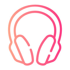 headphones Line Gradient Icon