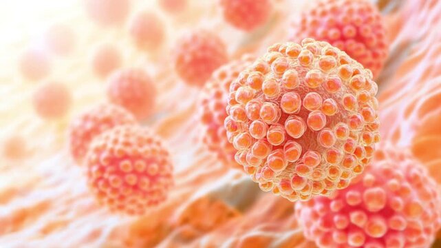 3D Illustration of Papillomavirus