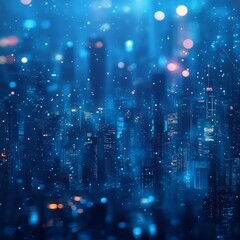 Obraz premium Futuristic Cityscape at Night