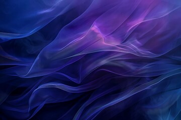 Obraz premium Abstract Draped Fabric in Deep Blue and Purple Hues