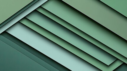 Obraz premium Abstract Green Geometric Layers with Soft Gradient and Texture