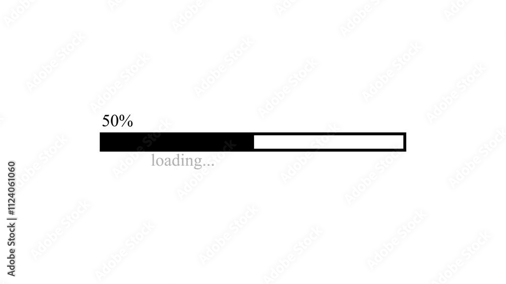Poster loading icon animation on a black color on a white background.