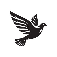 Obraz premium dove silhouette illustration