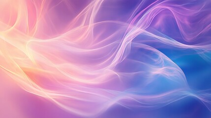Obraz premium Delicate pastel gradient background blending soft purple, pink, and blue tones with gently defocused, flowing lines