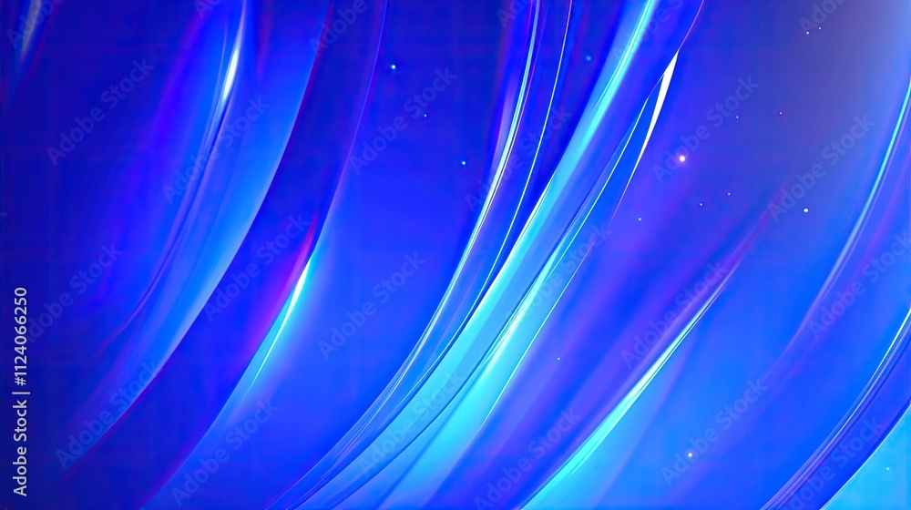 Poster abstract blue wave background with light reflection and texture