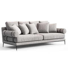 Fototapeta premium Modern and Stylish Sofa for Home and living rooms - Perfect for Contemporary Interiors - transparent furniture 3d render model architectural visualization