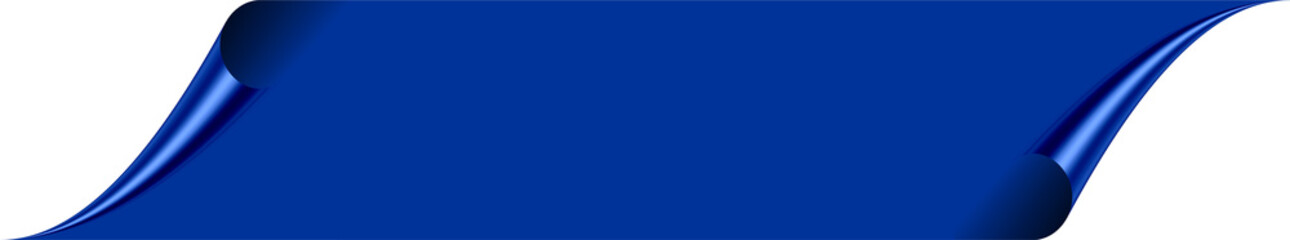 Navy Blue Color Roll Effect Ribbon Graphic Design