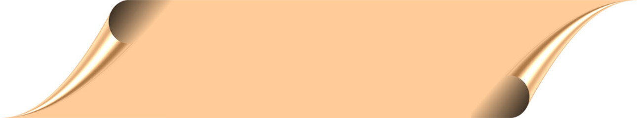 Sand Color Roll Effect Ribbon Graphic Design