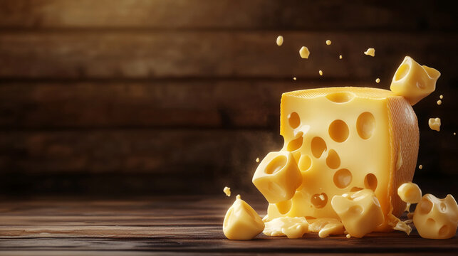 National Cheese Day Social Media Poster Featuring Cheese-Themed Designs and Copyspace for Personalized Messages and Promotion