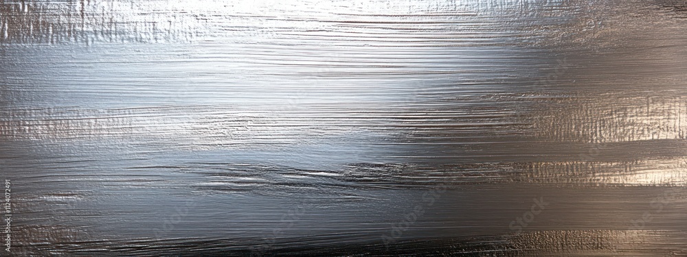 Poster a smooth metallic surface reflecting light, creating an abstract, serene visual effect.