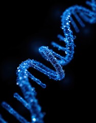 Fototapeta premium 3D DNA spiral molecule structure
