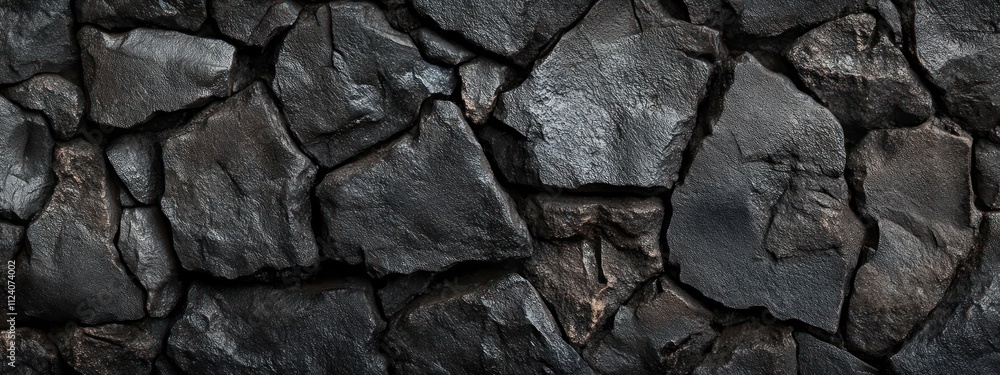 Aufkleber a close-up view of textured dark stone, ideal for backgrounds or design elements.