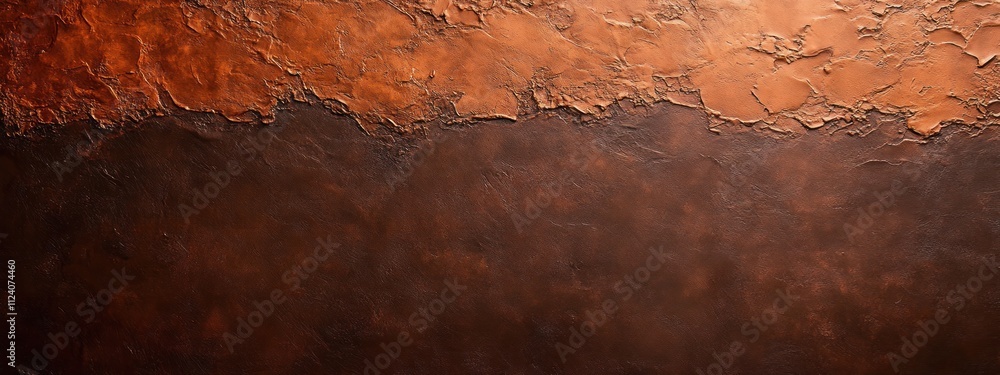 Poster A textured surface featuring warm tones of copper and brown, creating an abstract backdrop.