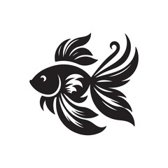 Obraz premium black and white fish