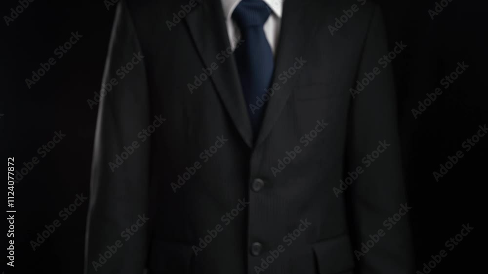 Poster businessman show hologram of business intelligence report allusive technology. virtual augmented rea