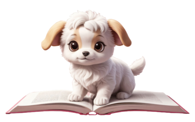 Cute puppy illustration style