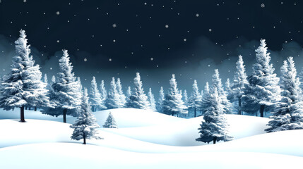 Obraz premium winter landscape with forest