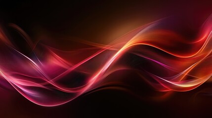 Fototapeta premium Vibrant Abstract Flowing Waves in Red and Orange Color Palette