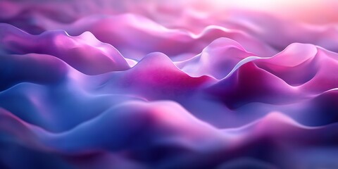 Obraz premium Abstract purple and pink wavy landscape.