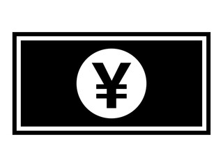 Obraz premium お金・お札のアイコン（紙幣のシルエット）