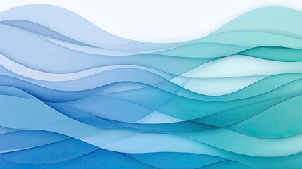 Obraz premium Gentle Blue Waves Flowing in Soft Abstract Design for Background