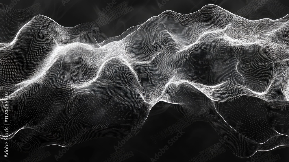Poster abstract wave patterns with light and dark background textures