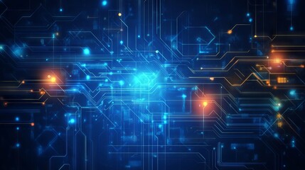 Obraz premium Abstract circuit board structure with intricate digital pathways representing cutting-edge computer technology and contemporary business innovation background