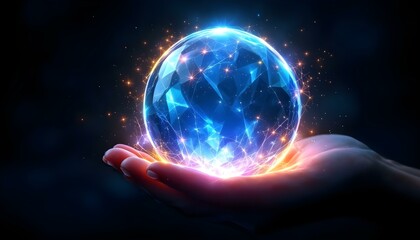 crystal, ball, glowing, aura, mystical, dark, background, isolated, magical, ethereal, mysterious, fantasy, sphere, enchanted, radiant, luminous, glass, orb, spiritual, witchcraft, fortune, divination