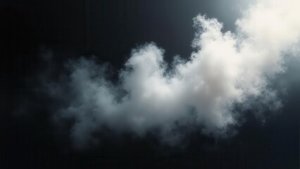 Fototapeta premium Smoky fire effects. Dreamlike white mist creating soft silhouettes on a black canvas, beautifully smooth transitions, impeccably clear, no noise, stunning 4K detail, UHD.