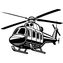 helicopter illustration vector art