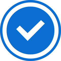 Blue Chek Mark Filed Icon