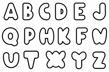 Alphabet and Numbers: Fun Fonts for Printable Designs | ABCs and 123s Vector Illustration