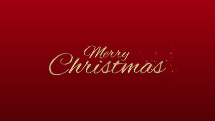 Merry Christmas gold lettering text typography on gray or black background golden text banner illustration great for wishing and celebrating Happy Merry Christmas with your loved ones